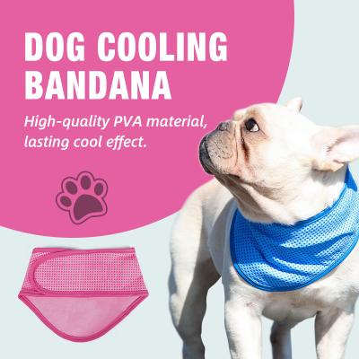 China Pva Viable Summer Dog Bandana Pet Ice Collar Scarf Cat Instant Cooling Neck Wrap Bandana Cooling Band for Custom for sale