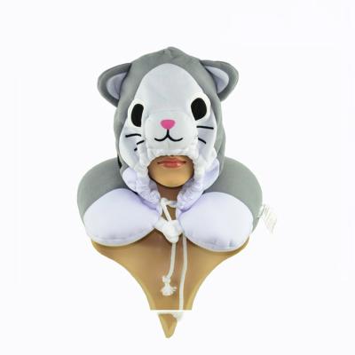 China Anti Static Custom Polystyrene Micro U Beads Shape Innovative Travel Neck Hoodie Pillow for sale