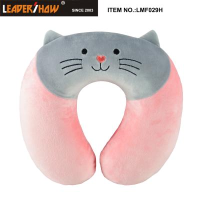 China Memory Custom Design Logo Animal (Cat) Soft Neck Pillow Memory Foam for sale