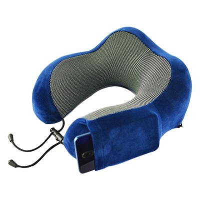 China Factory Direct OEM Memory Foam Portable Packing Neck Pillow With Pocket for sale