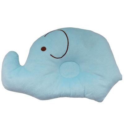 China Antistatic Custom Design Cotton Elephant Shape Baby Pillow For Baby Flat Head Pillow for sale