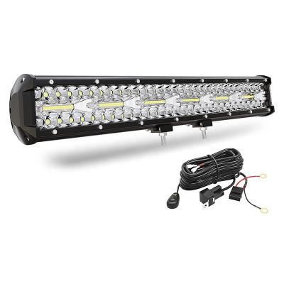 China 17 inch 360w three rows pc hanma led light bar for offroad truck 12v 24v car boat ATV 4x4 4wd led light bar for sale