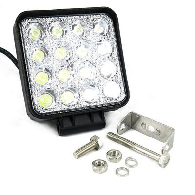 China Waterproof IP68 48w PC Led Work Light For Car Truck Car Offroad 12v24v LED Work Lamp for sale