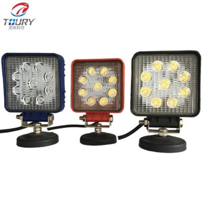 China 4 Inch Aluminum Car Led Work Strobe 27W Spot And Food Amber Clear LED Work Light for sale