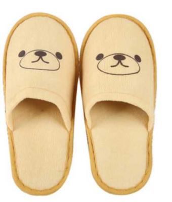 China 2021 Comfortable Hotel Slippers Room Slippers Non-slip Velvet Eva Velvet Single-Use Cloth HX-HS-2021-2 Single for sale