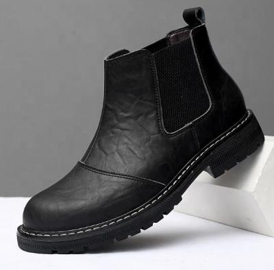 China 2021 Deodorization Fashion Men's Winter Boots Men's Casual Shoes OEM Chelsea Boots Boots Black for sale