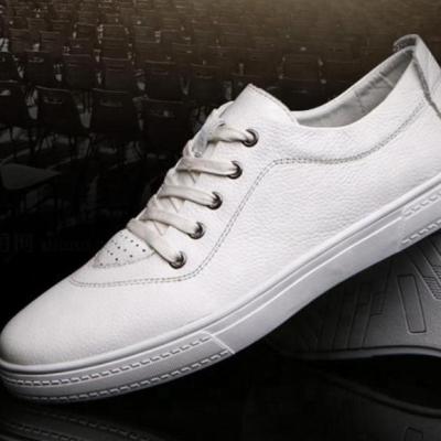 China 2020 Fashion Men Sneakers Durable White All Color Breathable Cow Leather Flats Mens Sports Shoes Casual Top Layer Lace Up Low Cut for sale