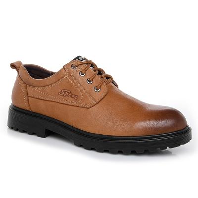 China 2019 Fashion Best Price Genuine Leather Durable Lace Up Flat Formal Stylish Men Shoes Brown Oxfords for sale