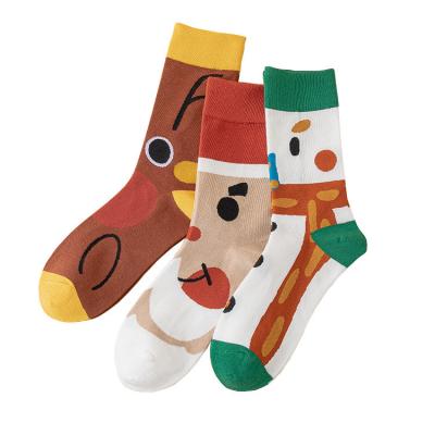 China Absorb new arrived high quality fashion long tube sweat male and female Christmas cotton socks for sale