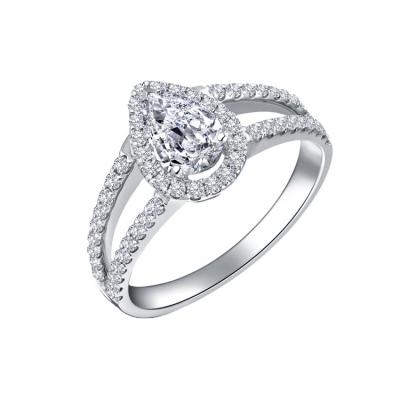 China Anti-Allergy D Color Moissanite White GRA Certified S925 Wedding Ring for sale