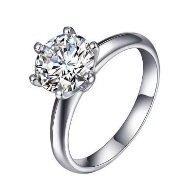 China Adjustable Super White 1ct Moissanite S925 Rings Ladies Ring for sale