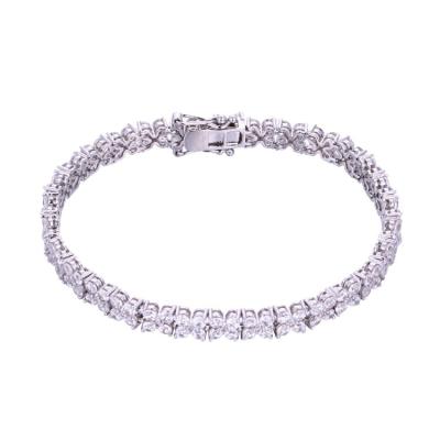 China Vintage Wholesale 925 Silver Bangle Zircon Tennis Bracelet for sale