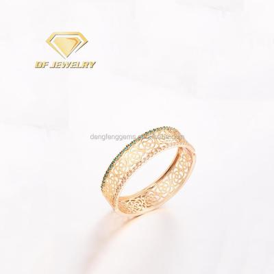 China Gold/Silver Fashion Indian S925 Gold Bangle Bracelet CB1707001 for sale