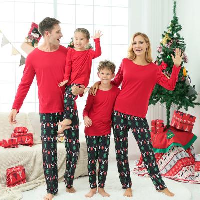 China Small Moq Apparel Manufacturer Red Color Christmas Thermal Pajamas for sale