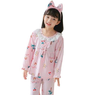 China Wholesale QUICK DRY Kid Children Pajamas Set Long Sleeve With Hair Band for sale