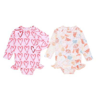 China 2021 Summer Breathable One-Piece Flower Beachwear Baby Swimwear Baby Swimming Wear for sale