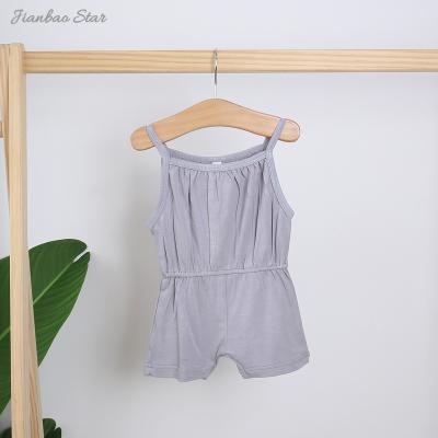 China Overall Baby Suspender Sleeveless Casual Pants Breathable 0-24 Months for sale