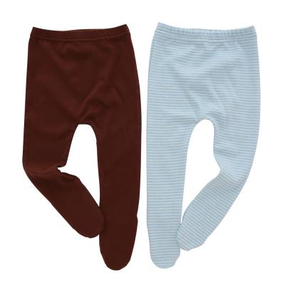 China 2021 New 100% Warm Pants Elastic Customized Breathable Solid Color Infants Baby Gaiters Boys Girls New Spring Coupling Cotton for sale