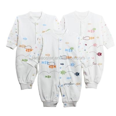 China Simple White Long Sleeve Baby Rompers Girls for sale