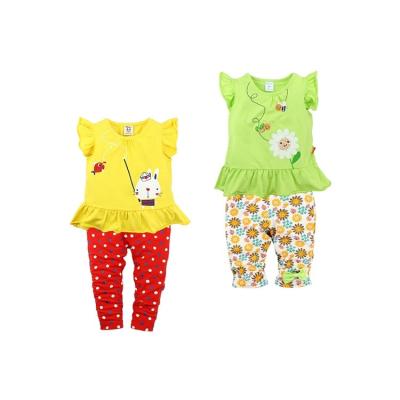 China Wholesale Antibacterial Summer Baby Clothing Set Newborn 100% Cotton Baby Clothes Set for sale