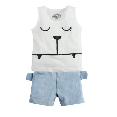 China Summer Antibacterial Sleeveless Clothing Newborn Baby Clothes Set for sale