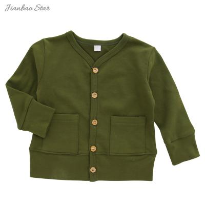 China Baby Boy Cotton Sweater Anti-Shrink Cardigan Long Sleeve Button Front Top Wear for sale