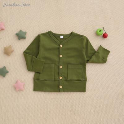 China 2022 New Anti-Wrinkle Toddler Boy Cotton Knit Cardigans With Long Sleeve Baby Button Sweater V-Neck Outwear for sale