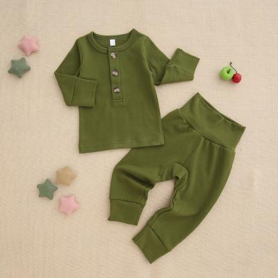 China Anti-wrinkle 0-2Y baby boys clothes set summer soft cotton spring newborn baby clothes 1 Pcs tops T-shirt + pants bottoms toddler clothing sets age for sale