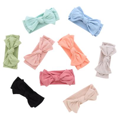 China Foreign Trade Newborn Hair Accessories Children's Hair Accessories Other Handmade Soft Seamless Bowknot Fabrics Main Belt By Bamboo Viscose for sale