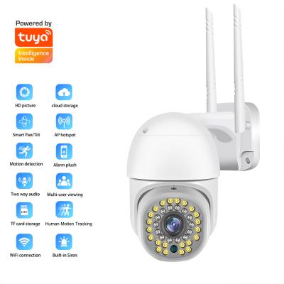 China Factory 3.0MP IP66 WiFi Tuya Outdoor Smart Camera Support Lifetime WIFI Tuya Security Wi-Fi Night Vision PTZ Waterproof Camera for sale