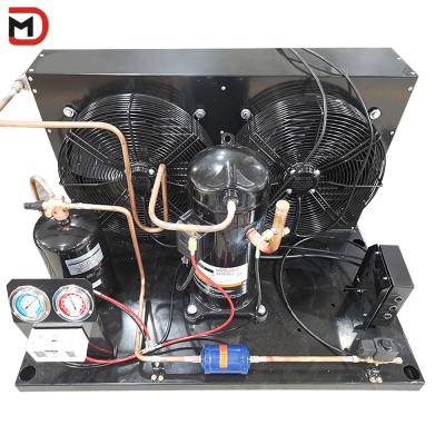 China Semi Hermetic Piston Compressor Condensing Unit with Microprocessor Controller 0-10c And -15--25c for sale