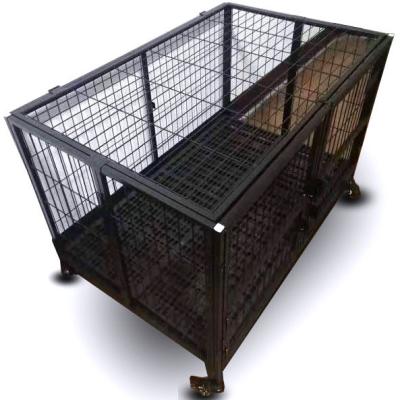 China Dogs Double Door Wire Dog Crate, Professional Dog Kennel Solid Metal Dog Large Animal Cage for sale