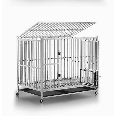 China Folding Dogs 304 Stainless Steel Large Dog Cage Dog Pet Cage for sale