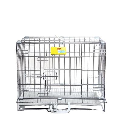 China Lightweight Folding Chrome Cat Cage Pet Cage New Design Dogs Stainless Steel Dog Cage for sale