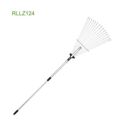 China Adjustable Handle Adjustable Handle Garden Leaf Rake Stainless Steel Rake Lawn Rake for sale