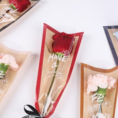 China Paper One Waterproof Straight Barrel Packaging Bag Single Flower Flower Wrapping Flower Decoration Party Craft and Boxes for sale