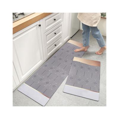 China Stain Resistant Waterproof PVC Protection Mat Slip Resistant Kitchen Floor Ground Mat for sale