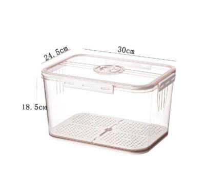 China Freshness Preservation Food Organizer Multifunction Seal Dustproof Acrylic Box Refrigerator Storage Box for sale