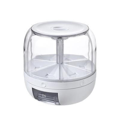 China Grain Storage Container Organizer Kitchen Rotating Rice Dispenser Storage Box Lids for sale