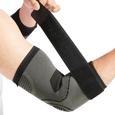 China Breathable Elbow Brace with Strap for Tendonitis Tennis Golf Elbow Treatment Elbow Compression Sleeves for sale