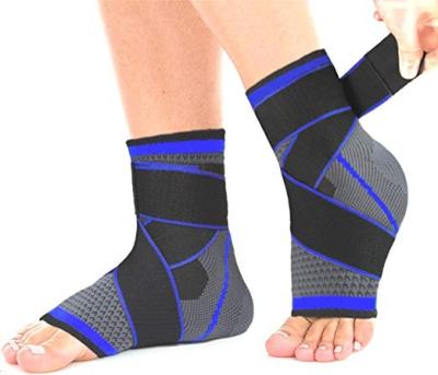 China Adjustable Elasticity Sports Breathable Ankle Brace And Achilles Tendon Sleeve With Arch Support Foot Care For Relieve Swelling for sale