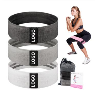 China Wholesale Fitness Hip Exercise Muscle Loop Resistance Band Ring Latex Knitting Anti-Slip Elastic Squat Yoga Stretching Belt for sale