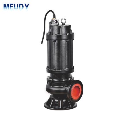 China MEUDY B series high efficiency cast iron vertical inline centrifugal electric submersible sewage pump 7.5-11kW 2P WQ for dirty water for sale