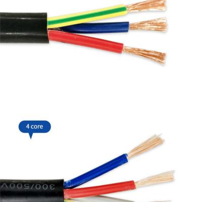 China Overhead High Quality Copper Electric RVV 2x0.5MM2 2x0.75MM2 3x0.75MM2 4x1.5MM2 Core Conductor Power Cable for sale