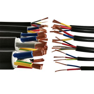 China High quality Electric RVV 2x0.75MM 4x2.5MM 3x0.75MM2 4x1.5MM2 3x2.5MM2 welding mahcine core conductor copper power cable for sale