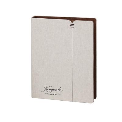 China Durable Eco-Friendly Leather Folder Custom Faux Leather Folder Custom Faux Leather Guest Book Guest Directory Faux Leather Luxury Hotel Binder Presentation Folder for sale