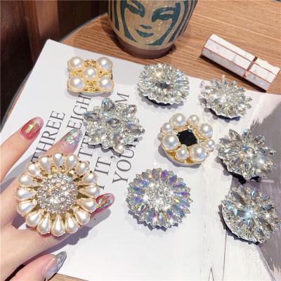 China New Crystal Smart Phone Back Bracket Waterproof Korea Grip Tok Diamond Gem Shining Cell Phone Ring Holder For iPhone Samsung Xiaomi Griptok for sale