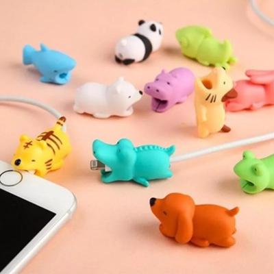 China Animal Line Earphone Cable Protector Charger Cartoon Bite Data Line Silicone New Cartoon Cable Protector Usb Protectors Cable Organizer for sale