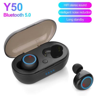 China Dual Connection Y50 TWS Earphone 5.0 High Fidelity Stereo Wireless Headset In-Ear Headset Touch Control Headphones for xiaomi iphone for sale