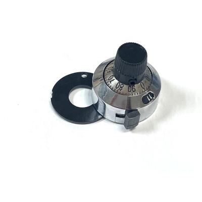 China Black on chrome bottom polished Taiwan TOPVR H-23-6A digital knob / potentiometer multi-turn hole 6.4MM for sale